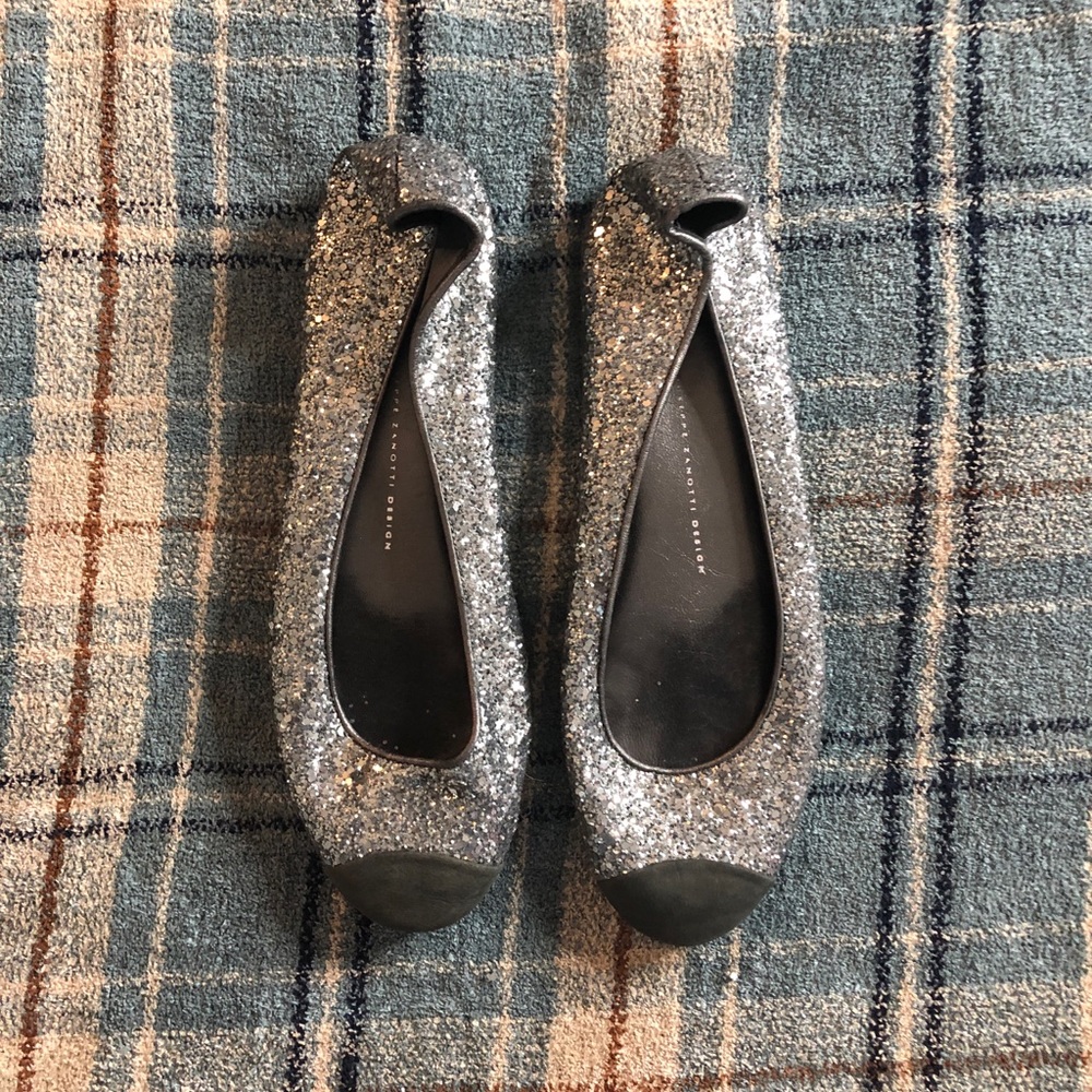 Giuseppe Zanotti Design glitter ballet flats sz 39